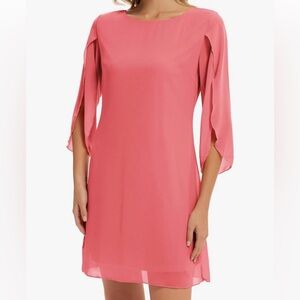 GRACE KARIN Women Casual Summer Shift Chiffon Evening Dress Rose Red S